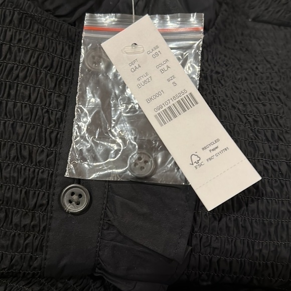 J.Crew Smocked button-up mini dress SzSmall Black - Picture 6 of 11